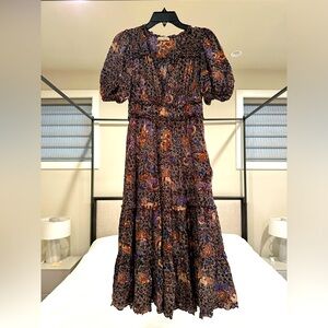 Beautiful lightweight Ulla Johnson floral print midi dress